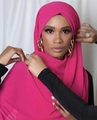 Elegant rose red chiffon bubble hijab scarf for women made of soft breathable fabric - 175*75cm / Rose Red
