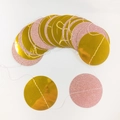 Rosa und goldene schimmernde Papiergirlande für Hochzeits- und Party-Hintergrunddekoration - Glitzer Roségold+Spiegel Gold