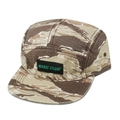 Cappello camper a 5 pannelli mimetico a strisce tigre con toppa Masic Club sport - M (56-58cm) / Cachi