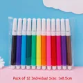 Set of 12 vibrant watercolor markers for DIY Christmas bag coloring and kids art crafts - 12 Pieces