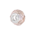 Faceted pink crystal bead with S925 sterling silver core for European charm bracelets - Style 2 (Light Pink)