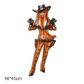 Cartoon sexy pirate girl aluminum foil balloon for ocean theme party 90x45cm - Female Pirate
