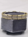 Silver and gold stainless steel modular elastic bracelet with I Love to Sing engraving - 0125-i Love To Sing-phnom Penh
