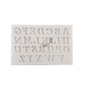 White silicone 26-letter alphabet mold for fondant and chocolate cake decoration - 2#--Uppercase Letters / Gray