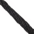 Strand of 3mm black faceted crystal glass spacer beads for DIY jewelry making - 3mm (Approx 120pcs) / Black