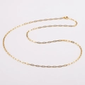 Minimalist gold square wire cross chain necklace with lobster clasp in stainless steel - 60CM / Gold