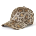 Gorra de béisbol de moda con estampado de leopardo y acabado metálico para el sol - Leopardo Claro