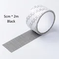 Black window screen repair tape, 5cm x 2m mesh roll with adhesive backing, model #512 - 5cm*200cm (Large Tube) / Black