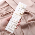 12-piece golden pearl hair clip set with butterfly and heart charms on display card - 14 Pieces Set