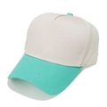 Detail of five-panel baseball cap showing mint green brim and reinforced stitching - M (56-58cm) / Mint Green