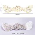 Waterproof gold freckle face tattoo sticker in metallic polka dot pattern design - QBLT-05 Gold Polka Dots