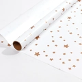 Rolle weißes Geschenkpapier mit goldenen Sternenmustern für Geburtstage und Feste - Goldene Sterne