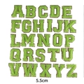 5.5cm Green Chenille Alphabet Set 26pcs