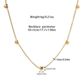 Collar de titanio dorado con colgantes de corazón y cadena ajustable de 45+5 cm - Corazón Estilo 2