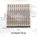 Black Fineliner Set of 12 with archival ink including brush and various sizes - 12 Pcs Black Drawing Pen Set