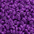 7mm lila Acryl Smiley Perlen flach und rund für DIY handgemachten Modeschmuck - Ca. 100 Stk/Packung / Lila
