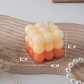 Gradient orange and white bubble cube aromatherapy candle measuring 6x6x6 cm - Gradient Orange (Wild Orange Blossom)