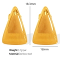 Minimalist golden triangle stainless steel stud earrings with size measurements - Triangle / Gold (EH515)