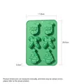 Moule de Noël en silicone vert foncé avec formes de Père Noël, canne et sapin - Moule Bonbons Père Noël YH1108 / Vert