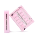 Pink oval press-on nails with jelly finish in 30-piece box packaging for women - Pink Glossy Almond Style (GD24) / Glue Type