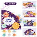 Libro de tela para bebés con temática espacial y planetas de fieltro para el aprendizaje - Tema Planetas (NO.115-94G)