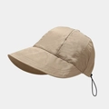 Detail view of khaki sun hat featuring breathable quick-dry fabric and adjustable drawcord - Adjustable / Khaki
