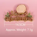 Golden Merry Christmas sign with green holly leaves and red berries, 14.5cm width - 14.5cm Gold