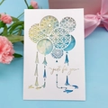 3D pop-up card with hollow balloon design and just for you gold foil text - Kaleidoscope