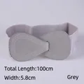 Gray women's elastic cinch belt with drop-shaped buckle, size 100cm by 5.8cm - 100cm Extended / Gray
