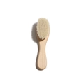 Soft goat hair baby brush with a smooth natural wooden handle for scalp massage - He Wood Goat Wool Brush