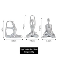 Set di 3 statuette yoga moderne in argento per decorazioni domestiche minimaliste - Mini Set Yoga 3 Pezzi / Argento