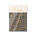 Macro detail of rose gold vintage ornate frame nail art stickers in brand packaging - Rose Gold
