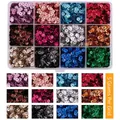 Lot de 12 couleurs de paillettes rondes en boîte, 5g par compartiment pour couture DIY - Boîte 35 5mm