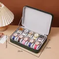 Dark green leather 10-slot watch box with soft grey velvet lining and hand-stitched detail - 10 Slots / Dark Green
