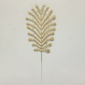 Vue détaillée de feuilles de ginkgo artificielles dorées avec texture de veines fines - Feuille de Paon Dorée