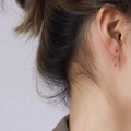 Polished silver teardrop hook earrings in high-shine stainless steel for women - Silver Color Small Waterdrop Earrings / One Pair