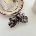 Elegant deep purple marbled acetate bow claw clip on a white textured background - Mint Purple