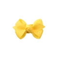 Handmade yellow grosgrain ribbon bow hair clip with textured weave for children - Yellow (10)