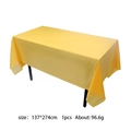 Thanksgiving disposable bright yellow PE plastic tablecloth measuring 137x274cm - Orange Tablecloth 137*274cm