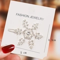 Sparkling silver snowflake hair clip with rhinestones and crystals, size 5x4.3 cm - Silver Snowflake