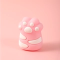 Jouet sensoriel en silicone en forme de patte de chat rose et blanc mignon - Rose