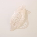 Fermaglio per capelli a forma di foglia in colore beige chiaro trasparente - Champagne Chiaro Lucido