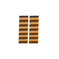 40 count Halloween party paper straws with classic orange and black diagonal stripes - 24 Straws