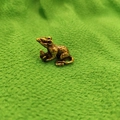 Creative brass zodiac rat holding corn keychain pendant with vintage metal finish - Corn Rat