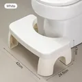 White thickened plastic toilet stool with U-shaped design, size 42cm x 24.5cm x 17cm - Thickened White Set