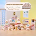 Siamese cat figurines with colorful energy crystal stones in a miniature dollhouse - Emotional Siamese Party Crystal Full Set Box - 8 Pcs
