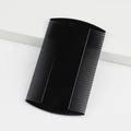 Double-sided fine tooth black plastic pet flea comb for grooming and cleaning - M / Black
