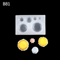 Star and round shaped silicone mold for resin and clay crafts with B81 code - B81