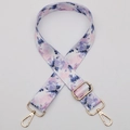 Adjustable crossbody strap with pink blue tie-dye pattern and golden metal hooks - Style 581 / Gold
