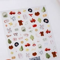 Stickers ongles ours d'automne TS-3883 avec ours mignons et motifs colorés - Ours d'Automne (TS-3883)